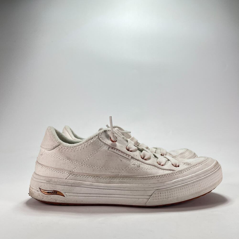 Skechers Arch Fit Arcade Meet Ya There White Comfort Shoes 177190 Women's Size 7